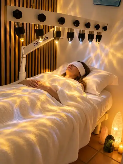 Session on the crystal bed at the Crystaluz centre